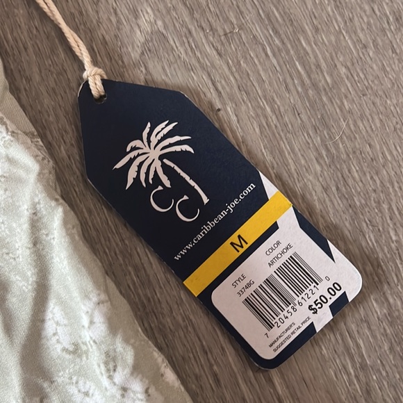 NWT Caribbean Casuals men’s Hawaiian shirt sz M - Picture 3 of 8